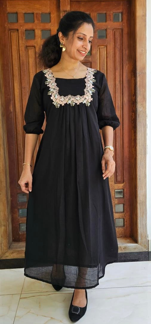 Kota doria pleated kurti