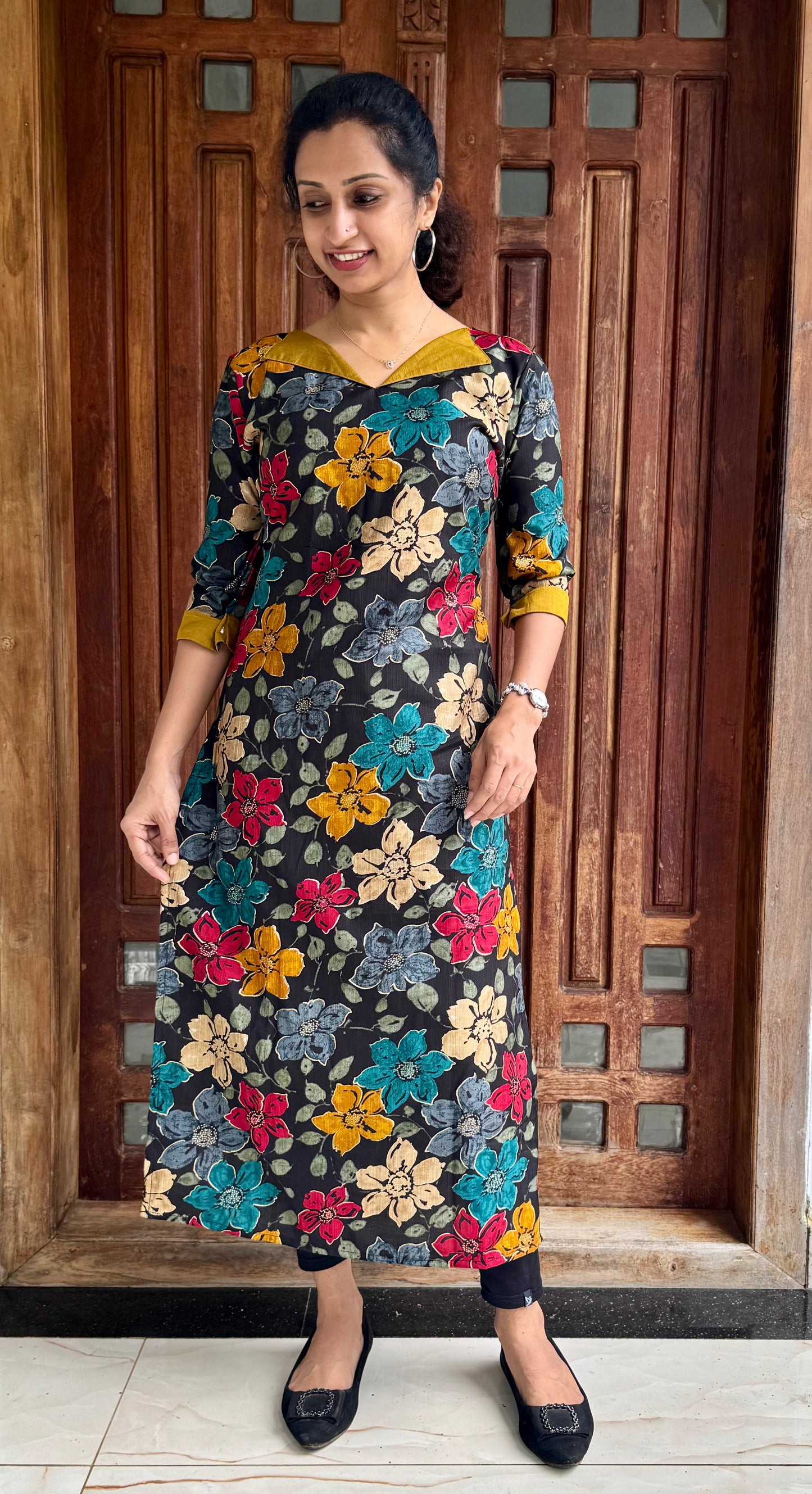 Aline top Vatican silk fabric with cotton