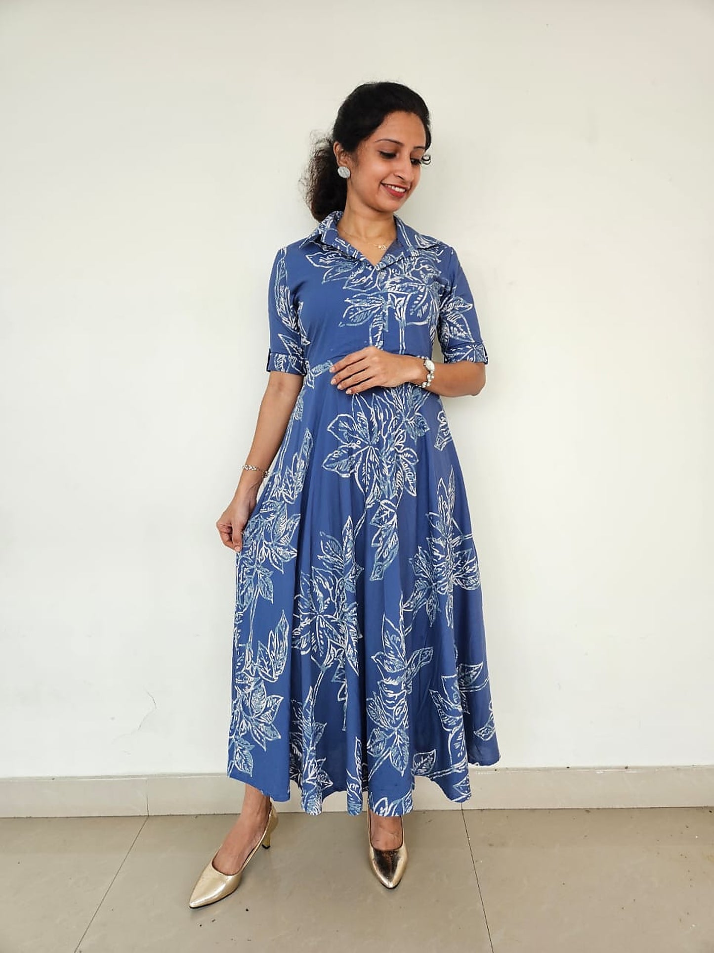 Printed Cotton Flared Style Kurti